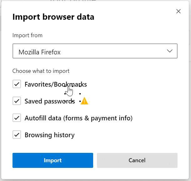import passwords from Firefox into Edge in Windows 10 pic3