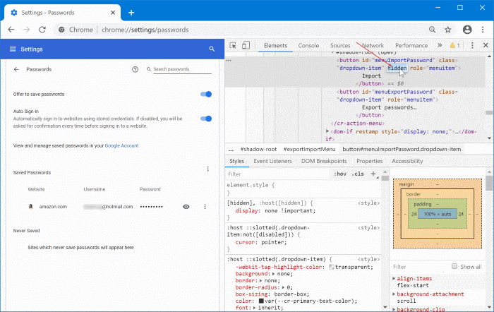 import passwords into Chrome from CSV file pic5
