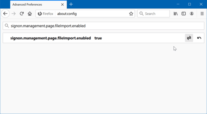 import passwords to Firefox from a CSV file pic3