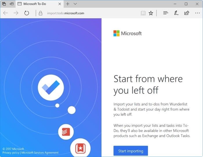 import wunderlist and todoist to Microsoft To-Do pic1