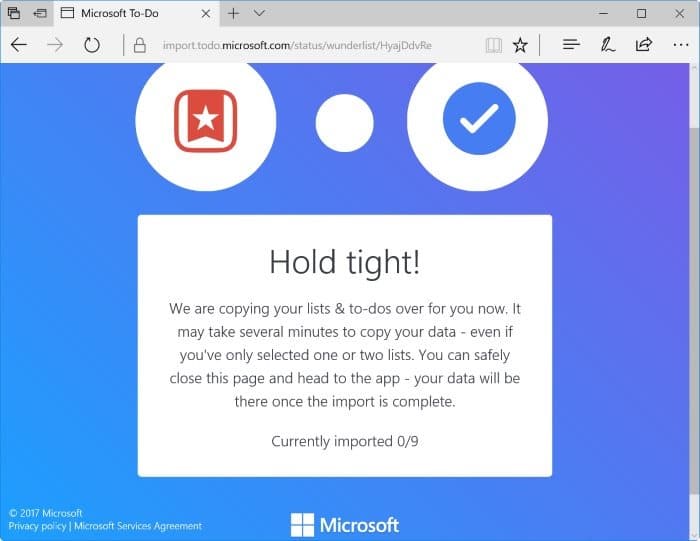 import wunderlist and todoist to Microsoft To-Do pic6