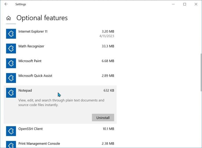 install Notepad in Windows 10 pic2