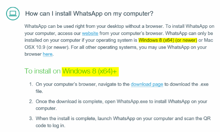 install Whatsapp desktop on Windows 7 picture1