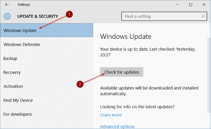 install Windows 10 Anniversary Update pic1