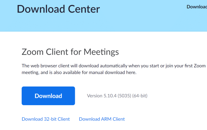 install Zoom meetings in Windows pic1