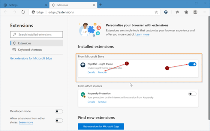 install and uninstall themes in Microsoft Edge in Windows 10 pic11