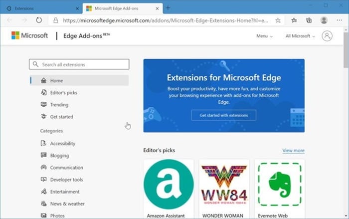install and uninstall themes in Microsoft Edge in Windows 10 pic3