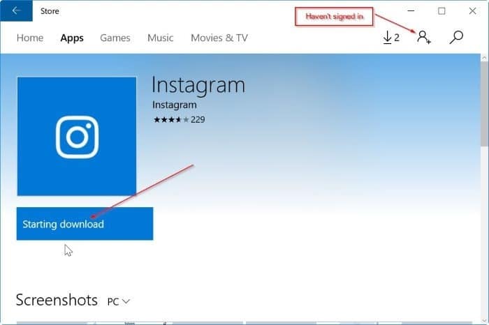 install apps from Windows 10 store without microsoft account pic1