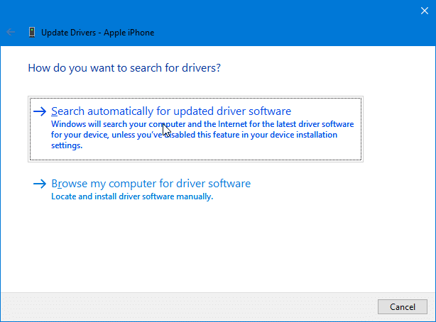 install iPhone drivers in Windows 10 pic6