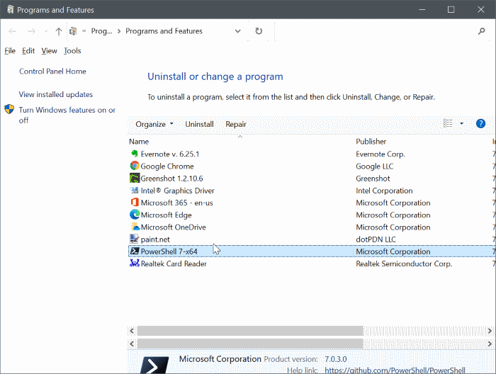 install powershell 7 on Windows 10 pic12