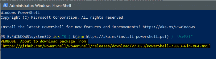 install powershell 7 on Windows 10 pic5