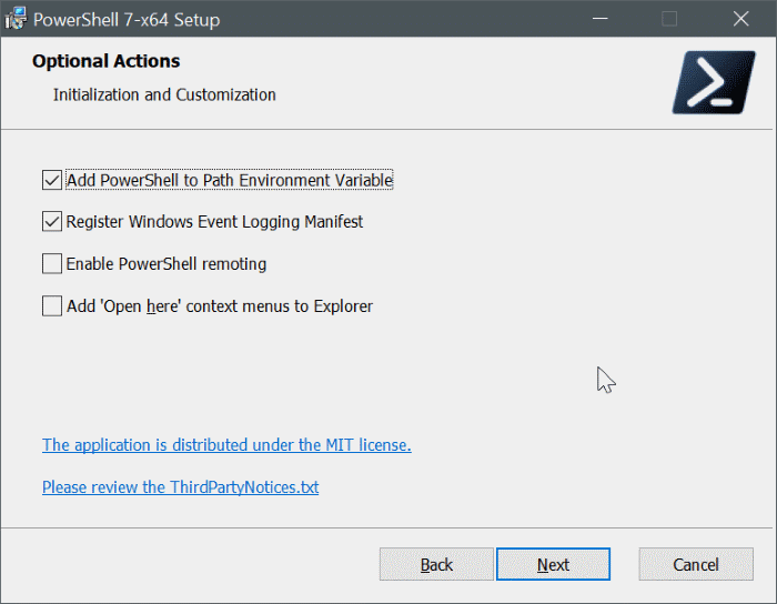 install powershell 7 on Windows 10 pic8