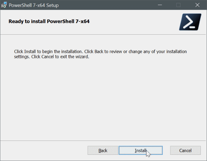 install powershell 7 on Windows 10 pic9
