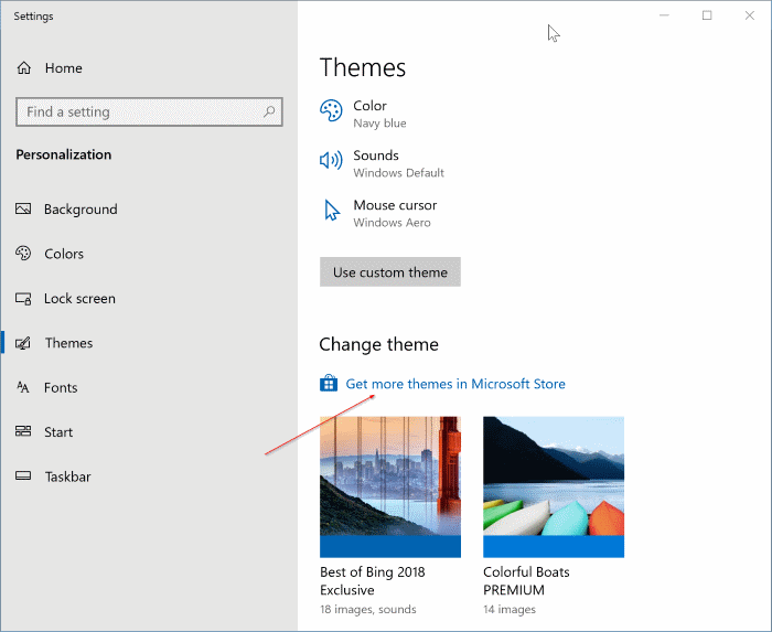 install themes in Windows 10 pic1