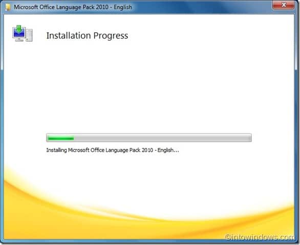 installing Office 2010 language pack
