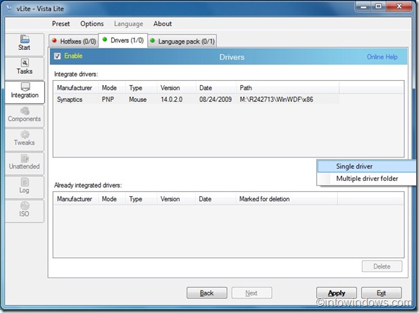 integrate drivers in windows 7 installation setup