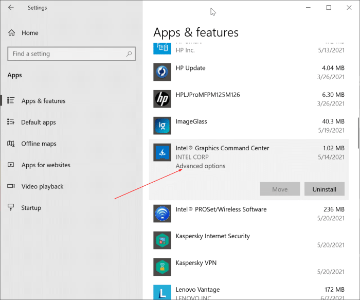 intel graphics command center not working or opening pic1