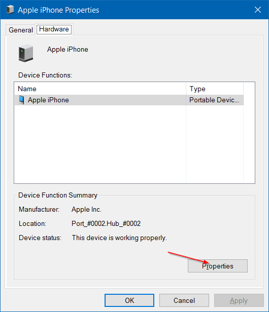 iphone not detected in Windows 10 step5