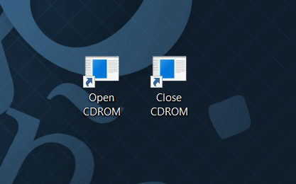 keyboard shortcut to open CDDVD tray in Windows 10 pic3