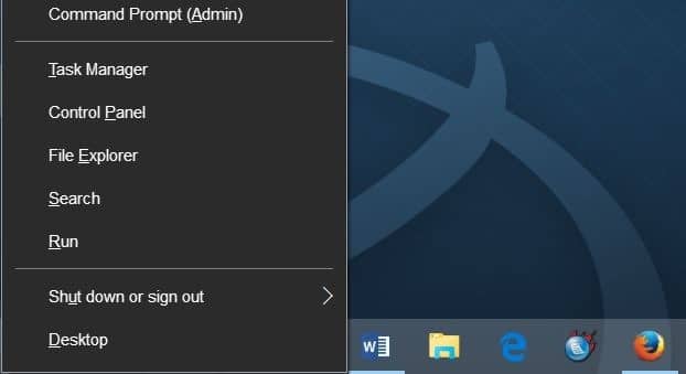 keyboard shortcuts to shutdown restart Windows 10 step1