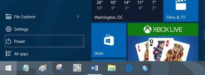 keyboard shortcuts to shutdown restart Windows 10 step6