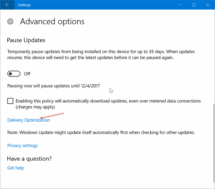 limit Windows Update bandwidth usage in Windows 10 pic2