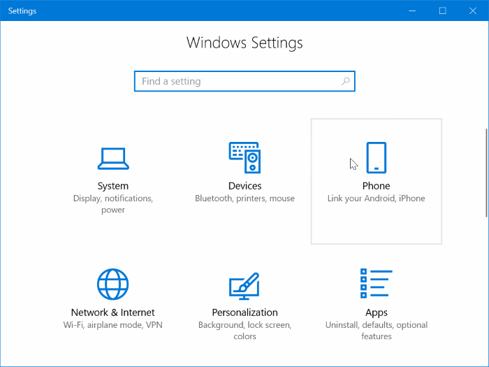 link iphone to Windows 10 PC pic1