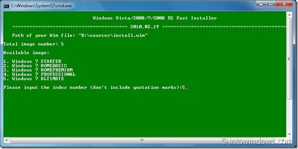 live Windows 7 usb custom installer