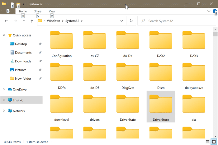 location of drivers in Windows 10 pic1