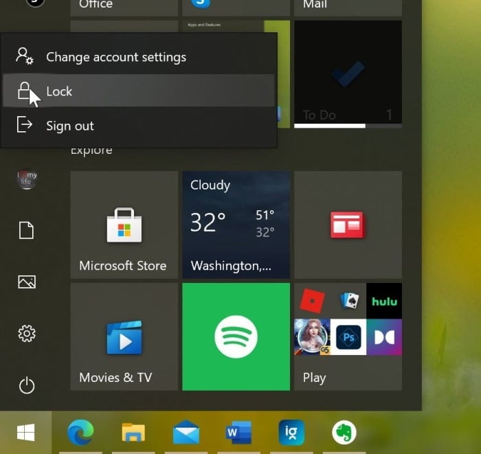 lock Windows 10 pc2.1