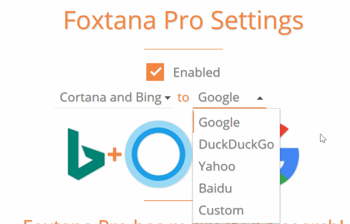 make Cortana use Google instead of Bing in Windows 10
