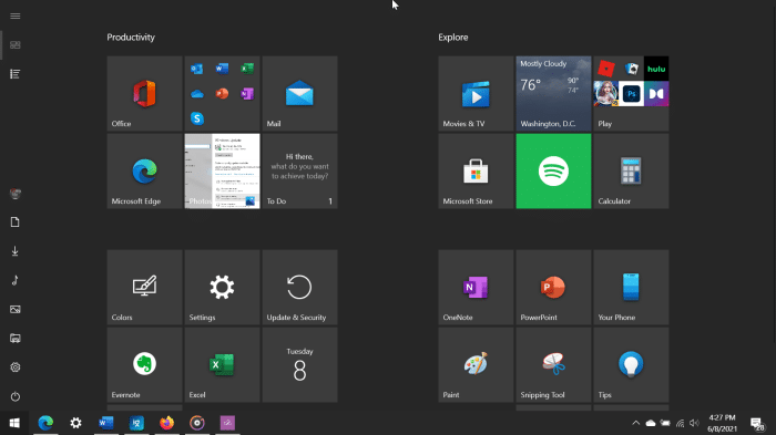 make Start menu full screen in Windows 10 pic2
