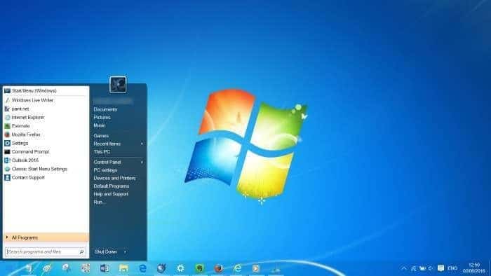 make Windows 10 look like Windows 7