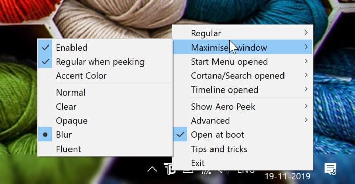 make Windows 10 taskbar transparent (1)