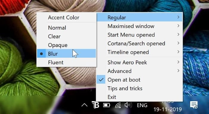 make Windows 10 taskbar transparent (2)