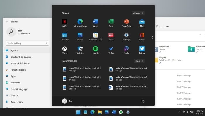 make Windows 11 taskbar black pic02