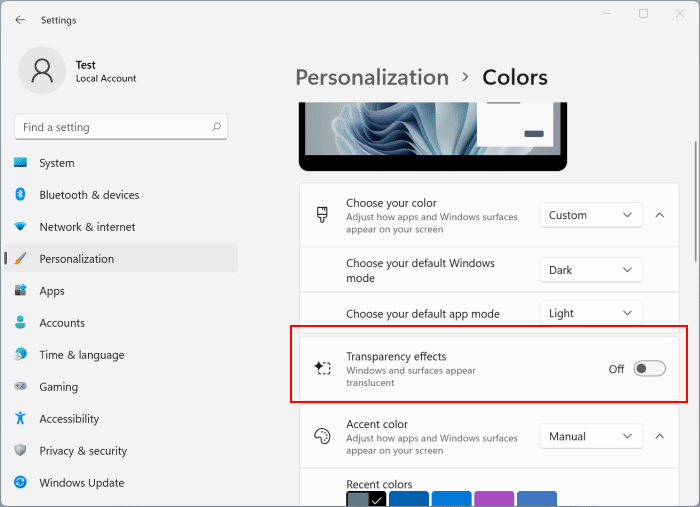 make Windows 11 taskbar black pic5