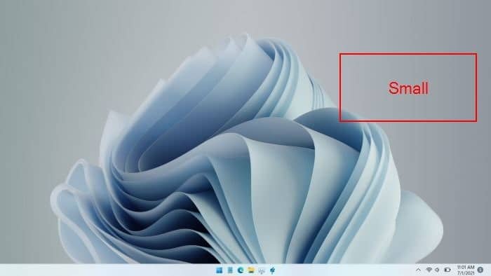 make Windows 11 taskbar smaller