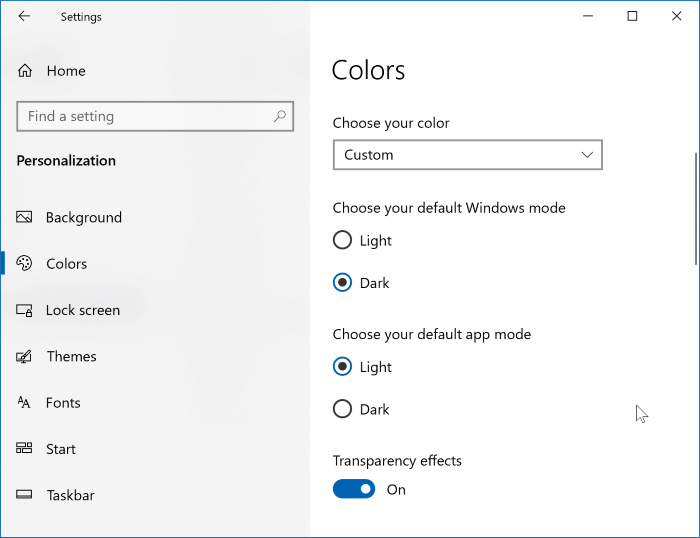 make Windows 10 taskbar transparent