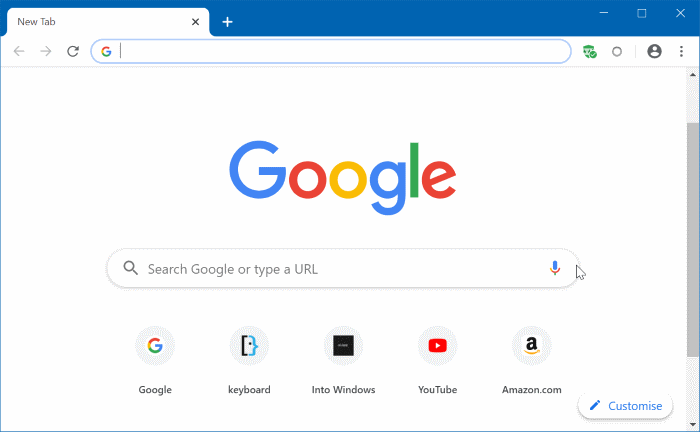 manually restore Google Chrome browsing session in Windows 10