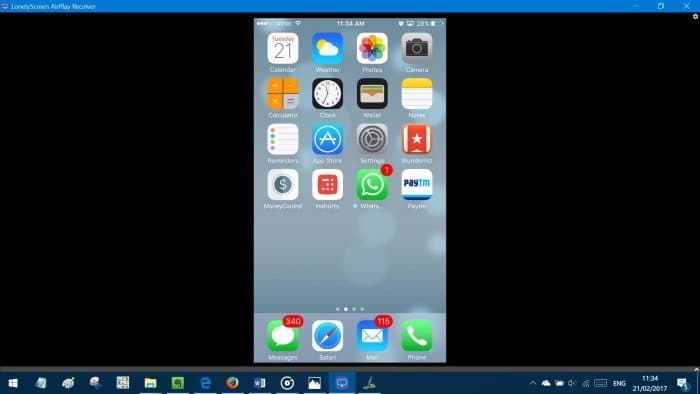 mirror iphone screen on Windows 10 pic1