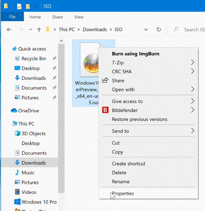 mount option missing from Windows 10 context menu pic1