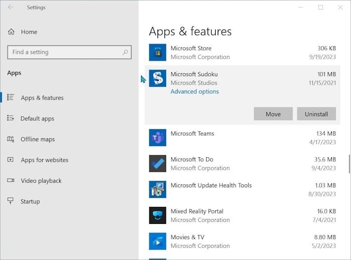move apps to another drive in Windows 10 pic1