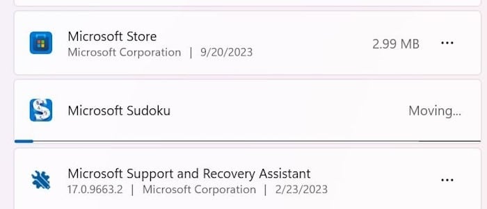 move installed apps in Windows 11 pic7