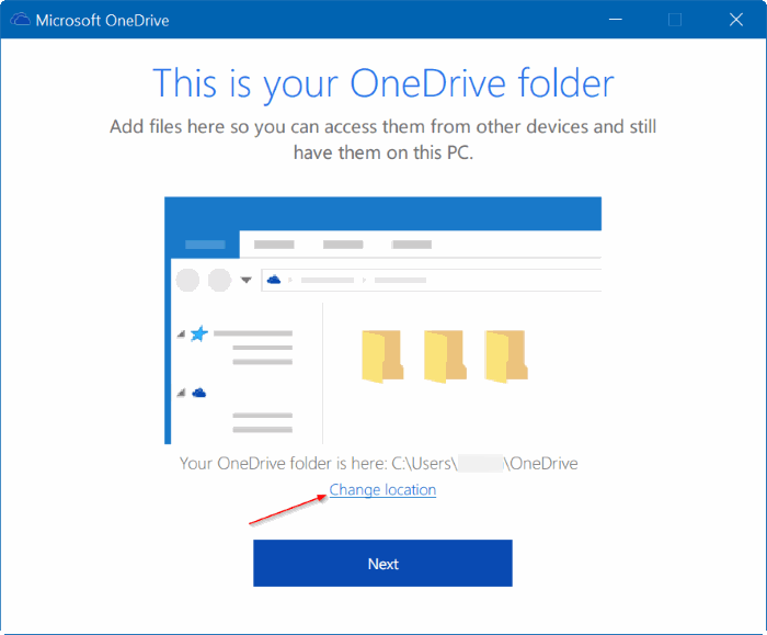 move onedrive folder in Windows 10 step13