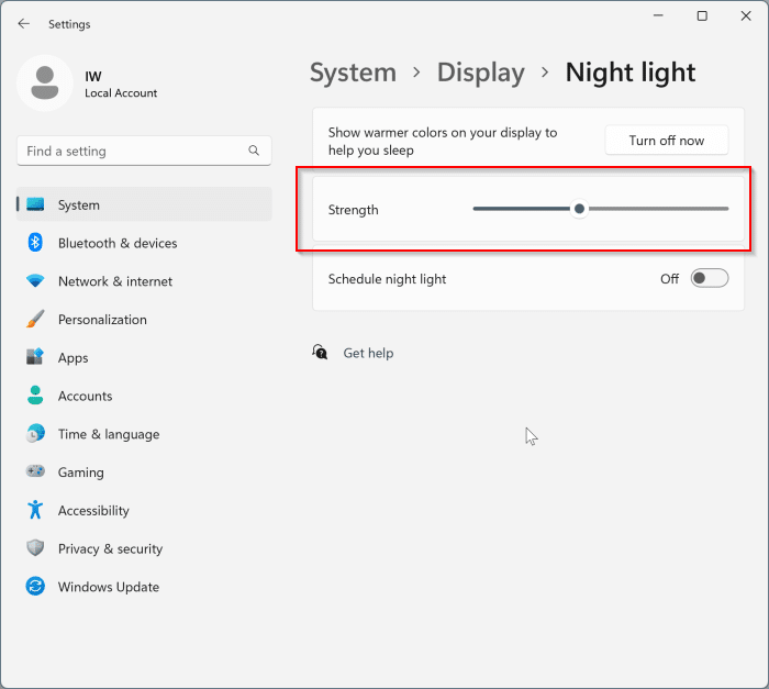 night light Windows 11 pic3