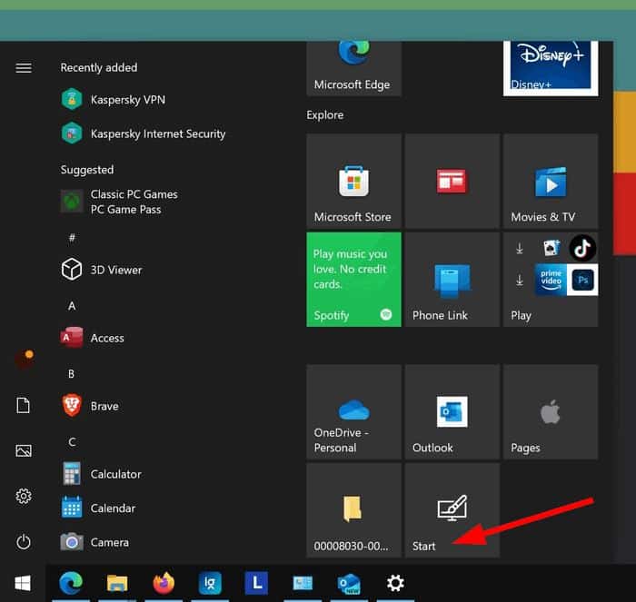 open Start menu settings in Windows 10 pic9