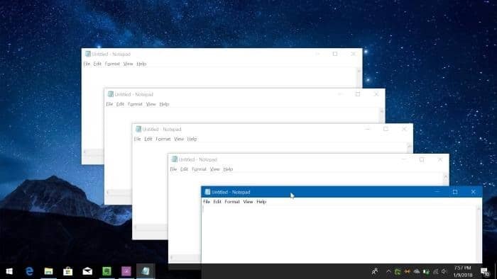 open multiple instances of a program in Windows 10
