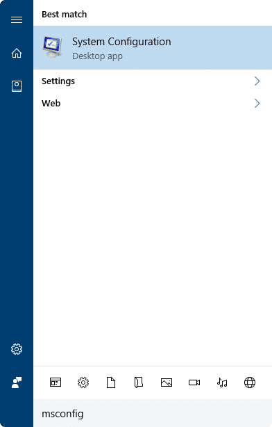 open safe mode in Windows 10 pic1