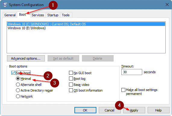 open safe mode in Windows 10 pic2
